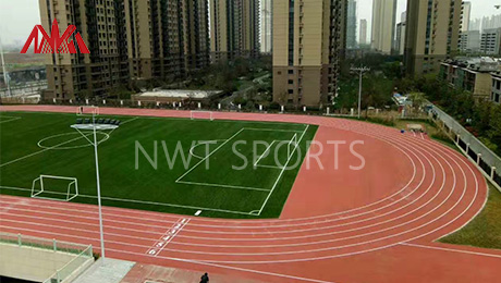 synthetic athletic rubber running track